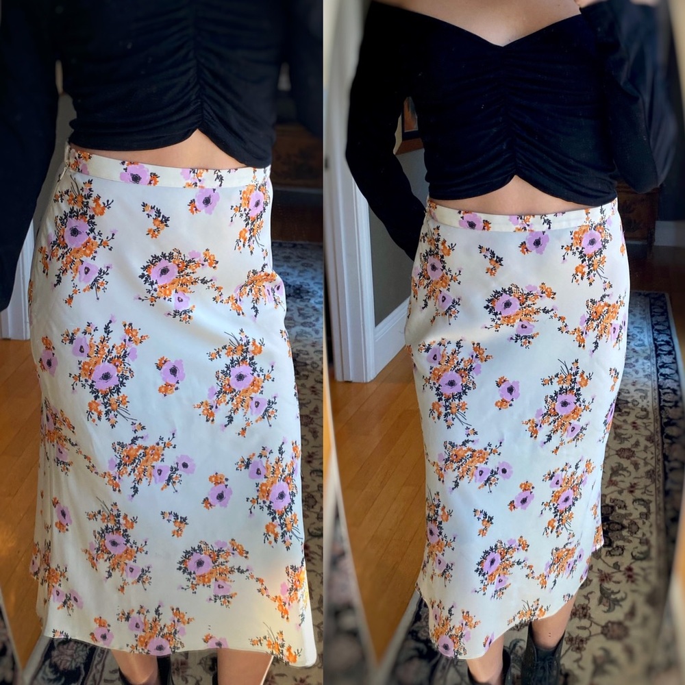 URBAN OUTFITTERS SATIN MIDI SKIRT